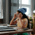 young girl on the computer